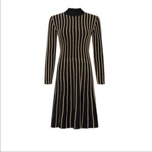 Rachel Roy Collection Vertical Ribbed Casual Knee Length Dress